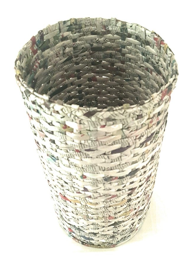 Sonas Creation Paperus, Natural, Open-top Dustbin, Waste Basket, Paper Bin, Trash Can, Storage Basket, Standard Size 10 Liter, 11 inch Tall, Eco-Friendly, Handmade, of Paper Ropes - Image 4